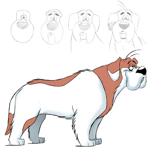 dogs and puppies cartoon. How to draw cartoon dogs